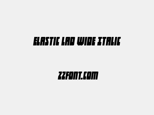 Elastic Lad Wide Italic