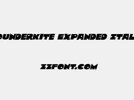 Zounderkite Expanded Italic