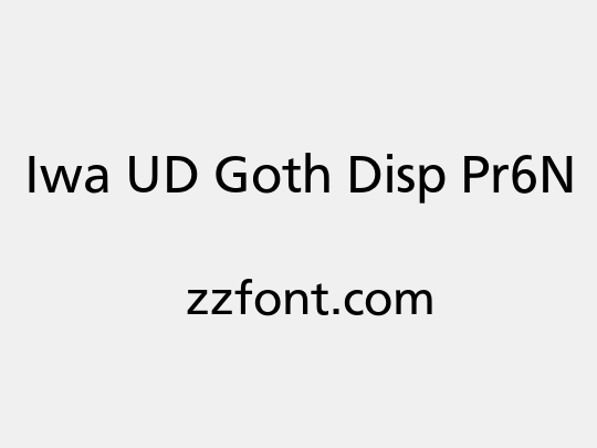 Iwa UD Goth Disp Pr6N