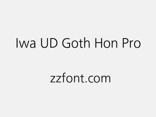 Iwa UD Goth Hon Pro