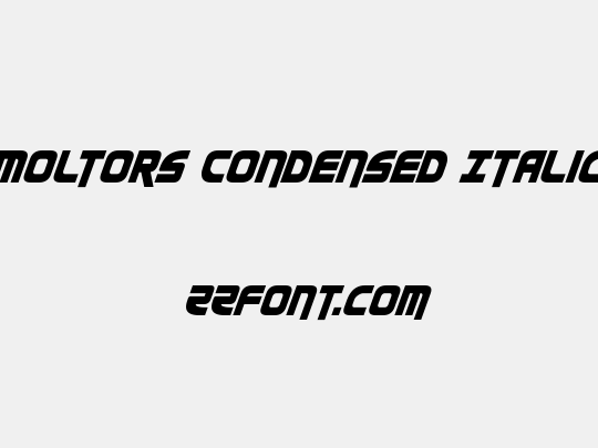 Moltors Condensed Italic
