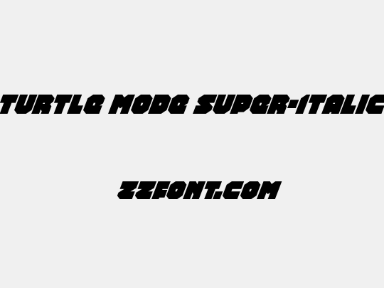 Turtle Mode Super-Italic