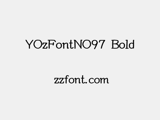 YOzFontNO97 Bold