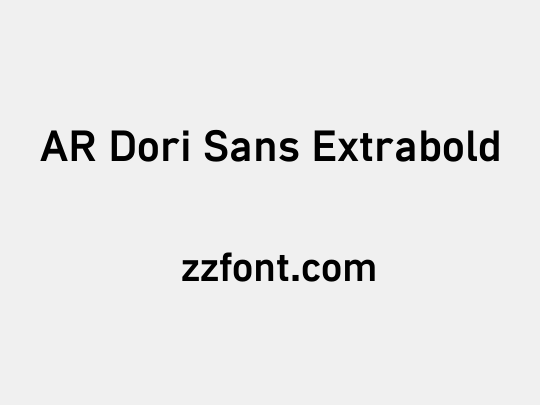 AR Dori Sans Extrabold