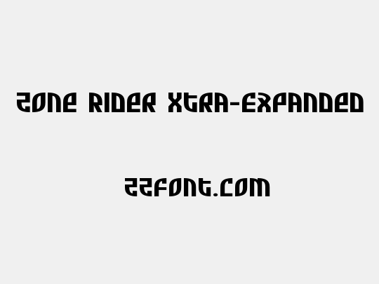 Zone Rider Xtra-Expanded