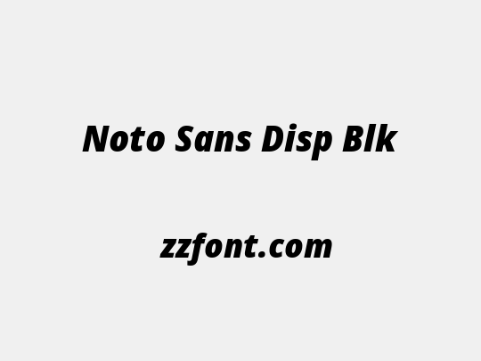 Noto Sans Disp Blk