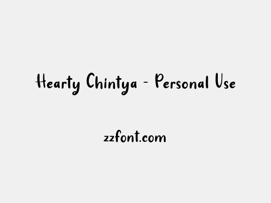 Hearty Chintya - Personal Use