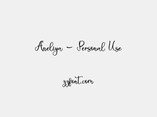 Aneliya - Personal Use