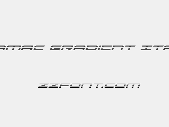Oramac Gradient Italic