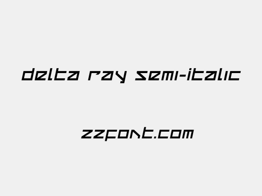 Delta Ray Semi-Italic