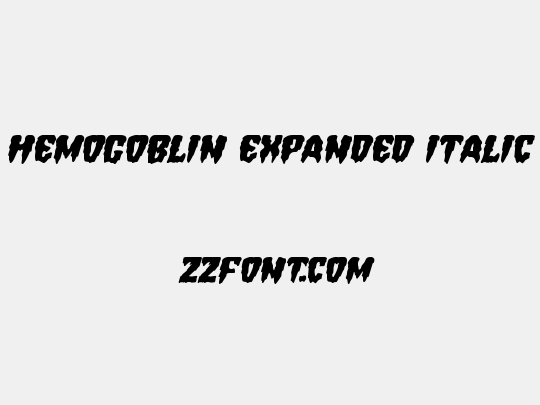 Hemogoblin Expanded Italic