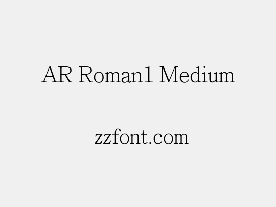AR Roman1 Medium