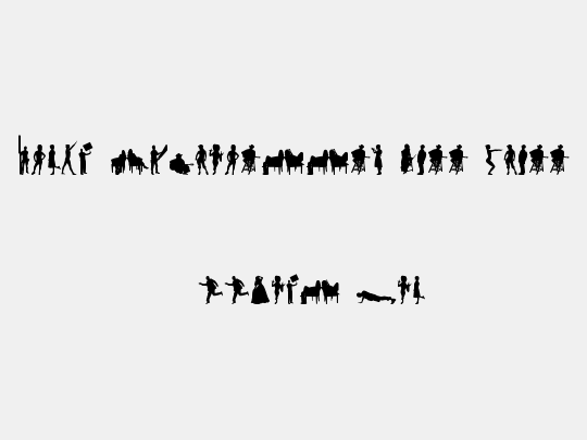 Human Silhouettes Free Three