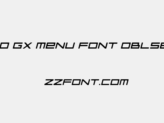 F-Zero GX Menu Font OblSemiRnd