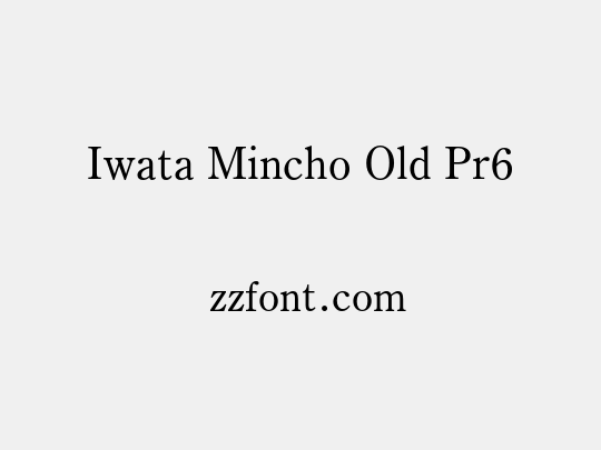 Iwata Mincho Old Pr6