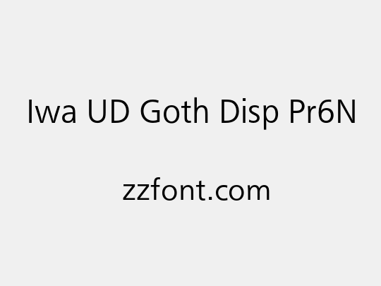 Iwa UD Goth Disp Pr6N