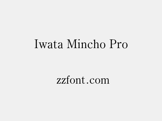 Iwata Mincho Pro