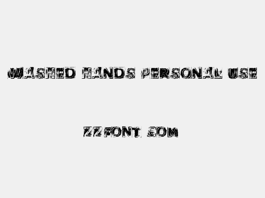 WASHED HANDS PERSONAL USE