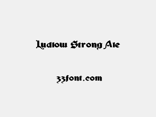 Ludlow Strong Ale