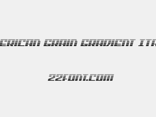 American Grain Gradient Italic