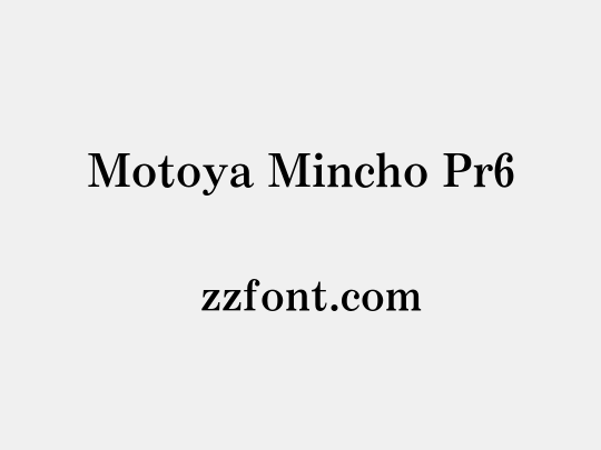 Motoya Mincho Pr6