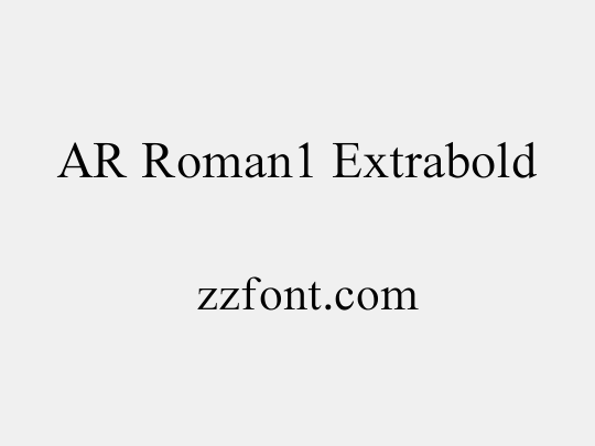 AR Roman1 Extrabold
