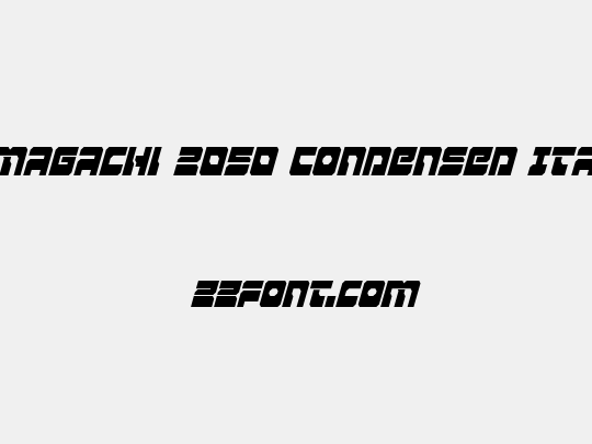 Yamagachi 2050 Condensed Italic