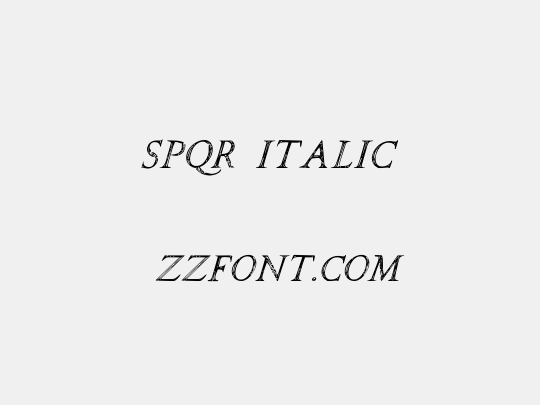 SPQR Italic