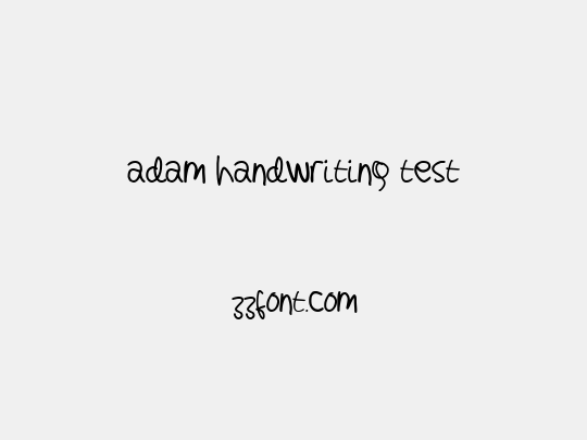 adam handwriting test
