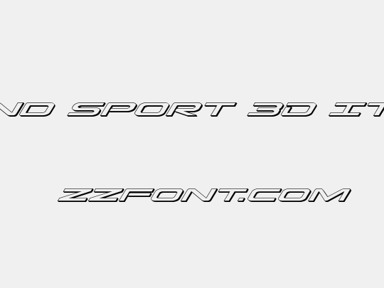 Grand Sport 3D Italic
