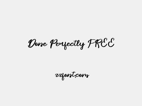 Done Perfectly FREE