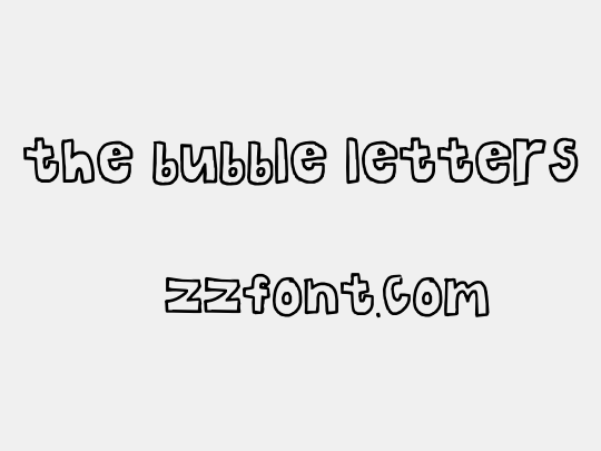 the bubble letters