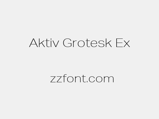 Aktiv Grotesk Ex