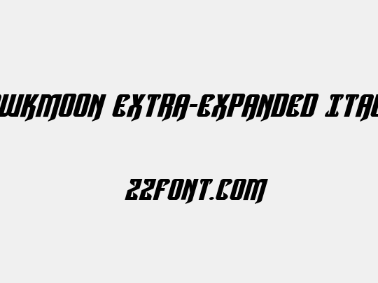 Hawkmoon Extra-expanded Italic
