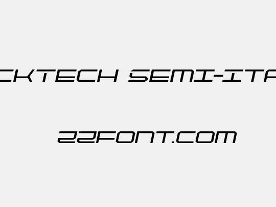 QuickTech Semi-Italic