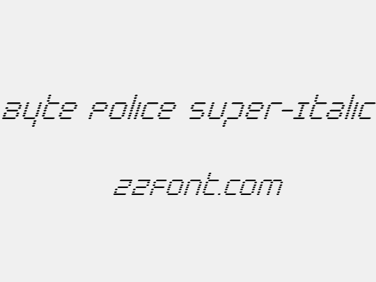 Byte Police Super-Italic