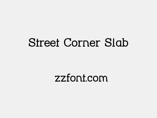 Street Corner Slab