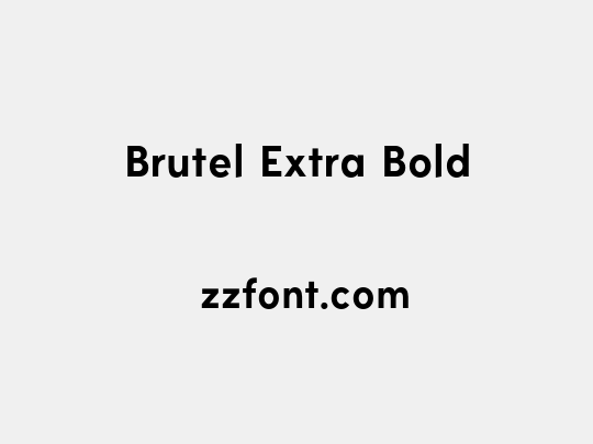 Brutel Extra Bold