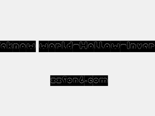 Weknow world-Hollow-Inverse