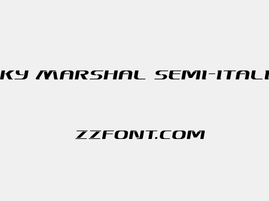 Sky Marshal Semi-Italic
