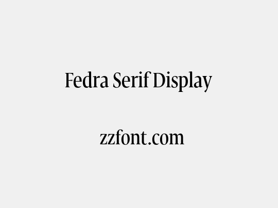 Fedra Serif Display