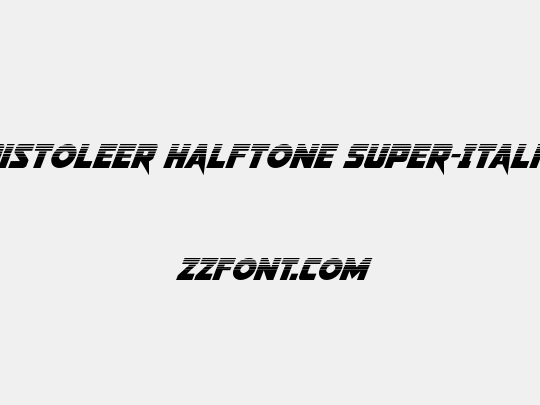 Pistoleer Halftone Super-Italic