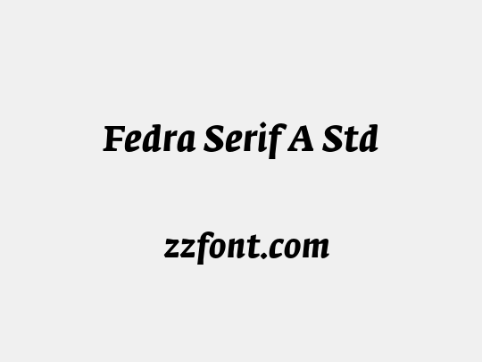 Fedra Serif A Std