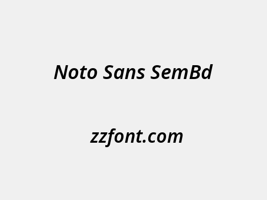 Noto Sans SemBd