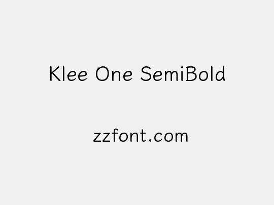 Klee One SemiBold