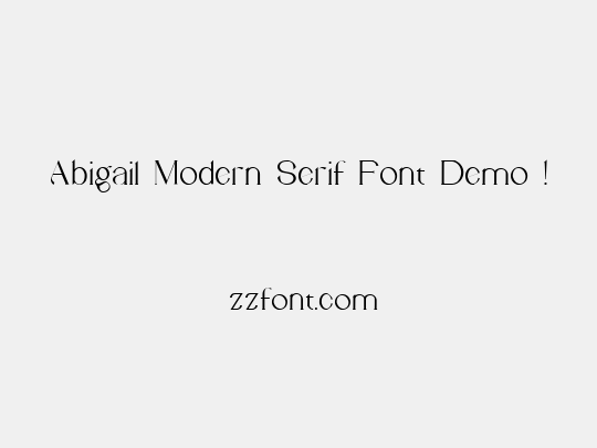 Abigail Modern Serif Font Demo !