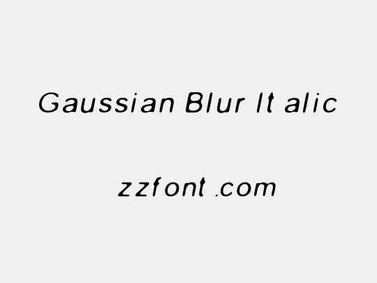 Gaussian Blur Italic