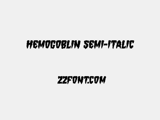 Hemogoblin Semi-Italic