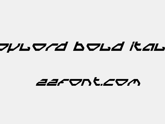 Spylord Bold Italic