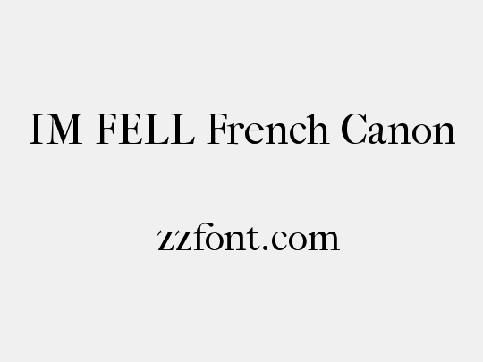 IM FELL French Canon